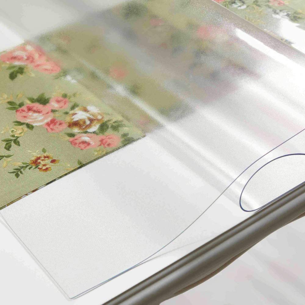 NECAUX Clear PVC Table Cover Protector 46 x 75 Inch 1.5mm Thick