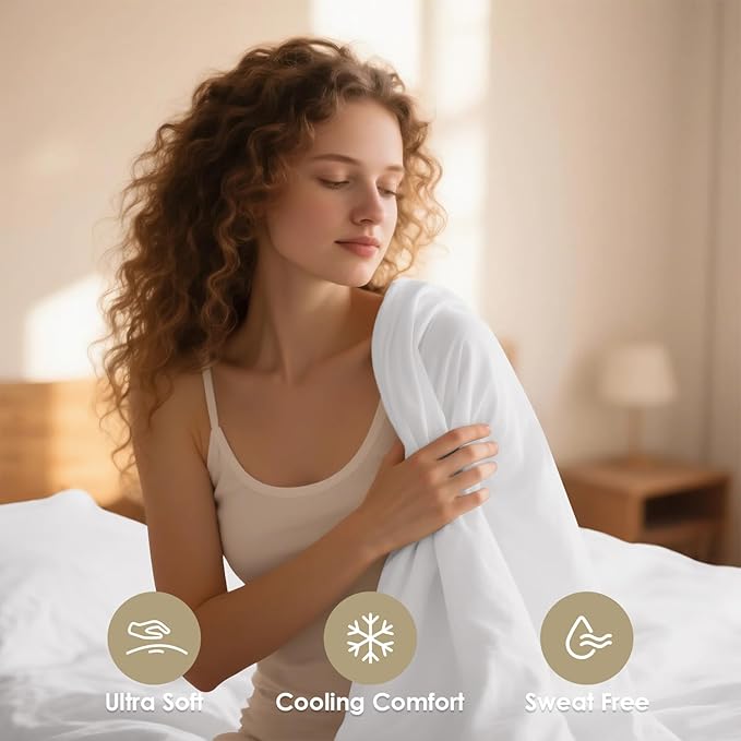 Twin Sheet Set - 3 Piece Super Soft Breathable Bed Sheet & Pillowcase Set, 16" Deep Pocket Hotel Luxury Wrinkle Free Easy Care Bedding Sheets, White