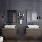 VOLPONE Bathroom Glass Shelf with Towel Bar Black Bathroom Shelf Wall Mount Rustproof Bathroom Wall Organizer Towel Rails1 Tier (Black)