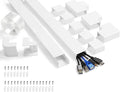Cord Covers for Wires, Large Cord Hider for Wall Mount TV, White Cable Covers, Hide Cords, 10 x L15.7in W1.54in H0.74in