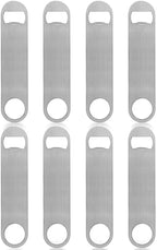 KISEER Heavy Duty Stainless Steel Flat Bottle Opener, 8 Pack Beer Bottle Opener for Kitchen, Bar or Restaurant