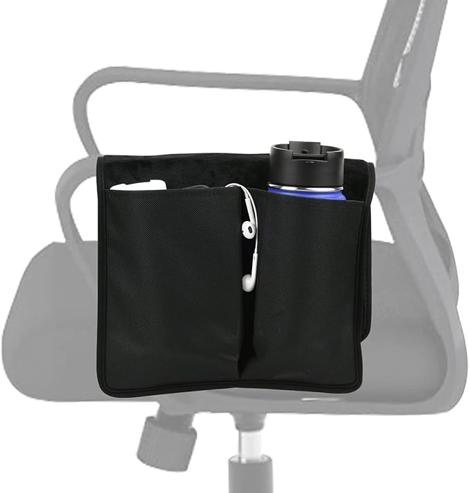 Cosmos Chair Armrest Side Organizer Bedside Caddy Organizer Wheelchair Side Storage Bag Bedside Remote Holder Water Bottle Cell Phone Holder for Couch Recliner Sofa Wheelchair, 10 inches Wide