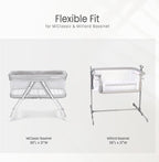 lulumoon Muslin Bassinet Sheets for Baby: Soft & Skin-Friendly Cotton Sheets for Boys and Girls - Fitted for MiClassic & Milliard Bassinet and Large Bedside Sleepers