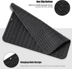 Large 24" x 18" Silicone Dish Drying Mat for Kitchen Counter, Easy clean, Quick Dry, Heat-resistant Dish Drainer Mat for Sink,Refrigerator or Drawer liner (Food Grade Silicone-Black)
