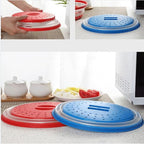 Collapsible Microwave Splatter Cover, 10.5 Inch, Dishwasher-safe, Microwave Plate Cover With Steam Vent，BPA-Free Silicone & Plastic (Blackish green)
