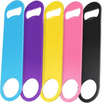 WEGAZ-5 Pack 7 Inches Large Colorful Beer Bottle Openers，Stainless Steel ﻿