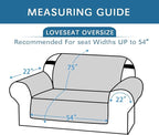 H.VERSAILTEX Reversible Loveseat Cover Furniture Protector Anti-Slip Water Resistant 2" Elastic Straps Couch Covers Pets Kids Fit Sitting Width Up to 54"(Oversized Loveseat: 75" x 98", Gray/Beige)