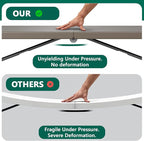 Folding Table 2 Pack, 6FT Heavy Duty Plastic Table with Handle, Foldable&Portable, Fold-in-Half Utility Tables for Outdoor, Dining, Wedding, Events, Indoor, Picnic, Camping, Party,Khaki