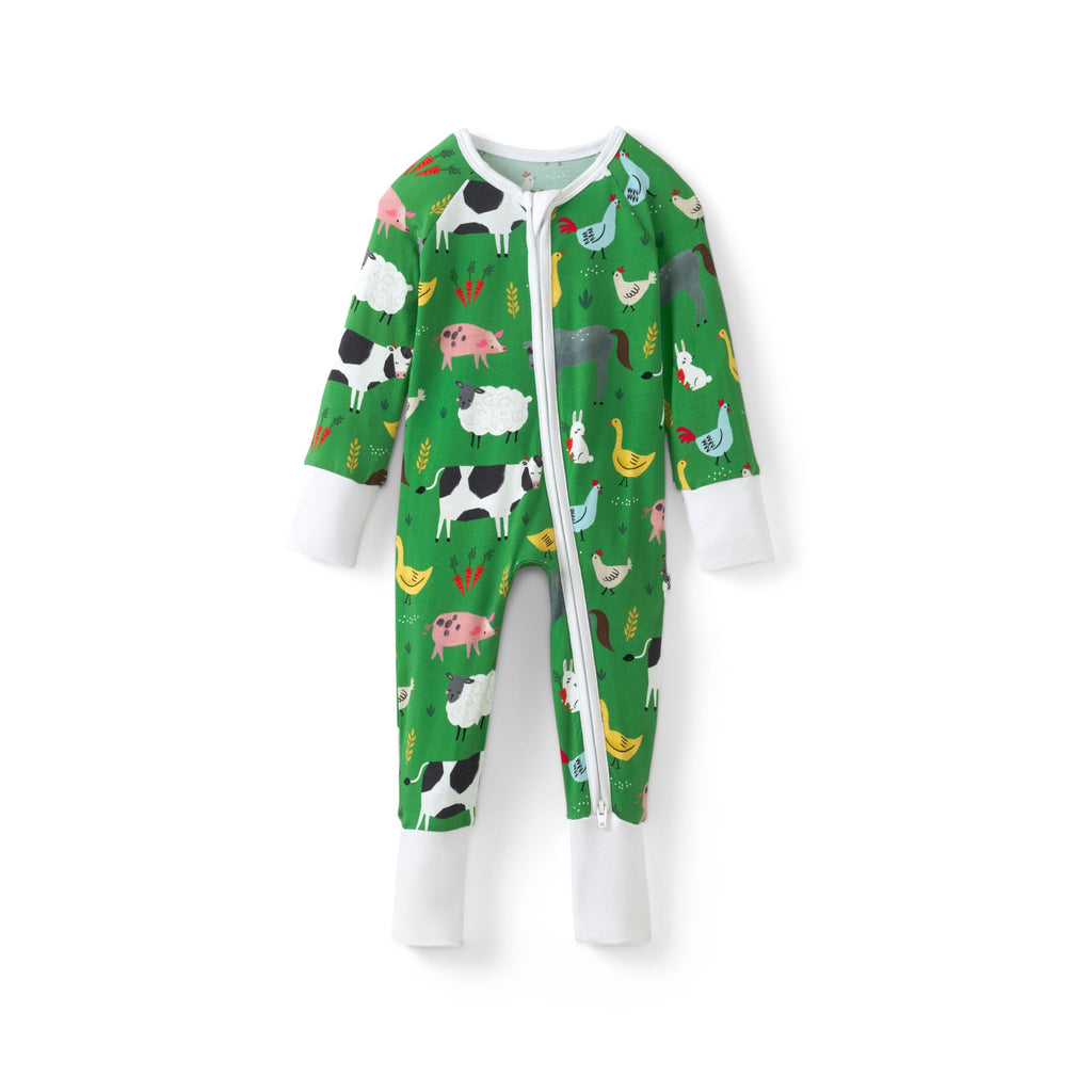 Little Sleepies Baby Pajamas, Pink Breakfast Buddies, 6-12M