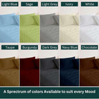 NON Sticky cotton Twin Size Sleeper Sofa Sheets, 4 Piece Egyptian Cotton Bed Sheet Set for Sofa Bed, 10" Deep Pocket for Pull Out Couch Mattress, 39" x 75", Navy Blue Stripe, Soft & Breathable