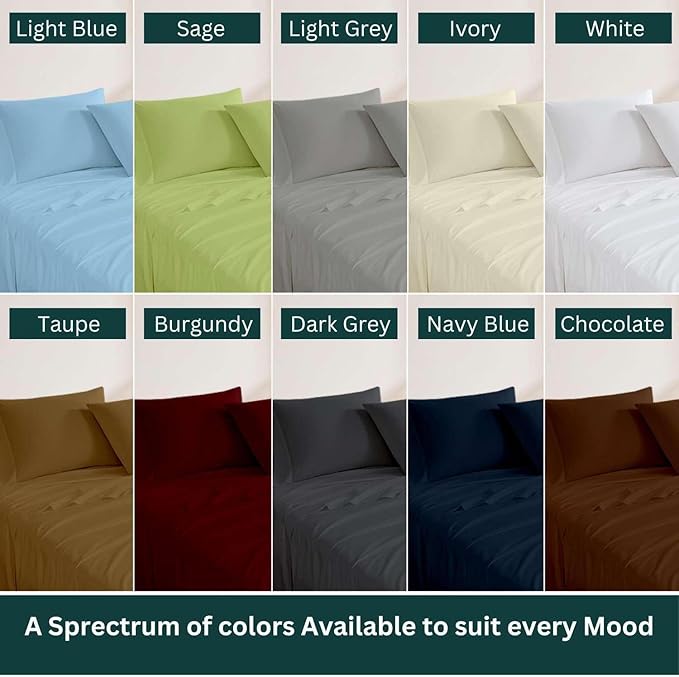 NON Sticky cotton Full Size Sleeper Sofa Sheets, 4 Piece Egyptian Cotton Bed Sheet Set for Sofa Bed, 8" Deep Pocket for Pull Out Couch Mattress, 54" x 75", Chocolate Stripe, Soft & Breathable