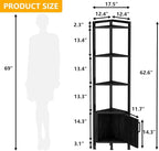 Furnulem Corner Shelf, 5-Tier Corner Cabinet