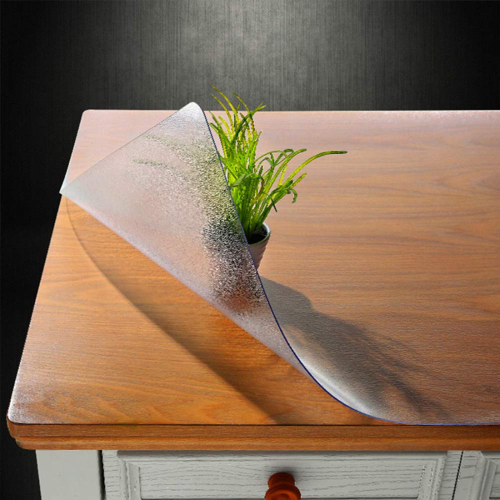 NECAUX Clear PVC Table Cover Protector 17 x 42 Inch 1.5mm Thick