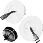 VCELINK in Wall Cable Management Kit (3.79 inch/96 mm) with Hole Saw Drill Attachment and Mounting Brackets, Hide TV Cords for Network, HDMI, Coax, Speaker Cables, 2-Pack