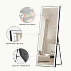 Kosmonia 56×18 LED Full Length Mirror with Lights - Wall Mounted Vertical Vanity Mirror for Bedroom & Bathroom, Full Body Backlit, Adjustable Brightness, Tempered Glass