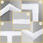 Cord Organizer Kit- Sliding Cable Management-Covers for Hiding Power Cords or Wires, Wall Mounted TV Cables in Home or Office by SimpleCord