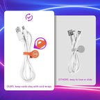 Cable Cord Organizer Magnetic Cord Organizers Twist Ties Magnet Clips Cord Wrap Keepers For Charging Cord Headphone Cord Holder Silicone Cable Strap Appliance Fridge Bookmark Whiteboard Keychain 5PACK