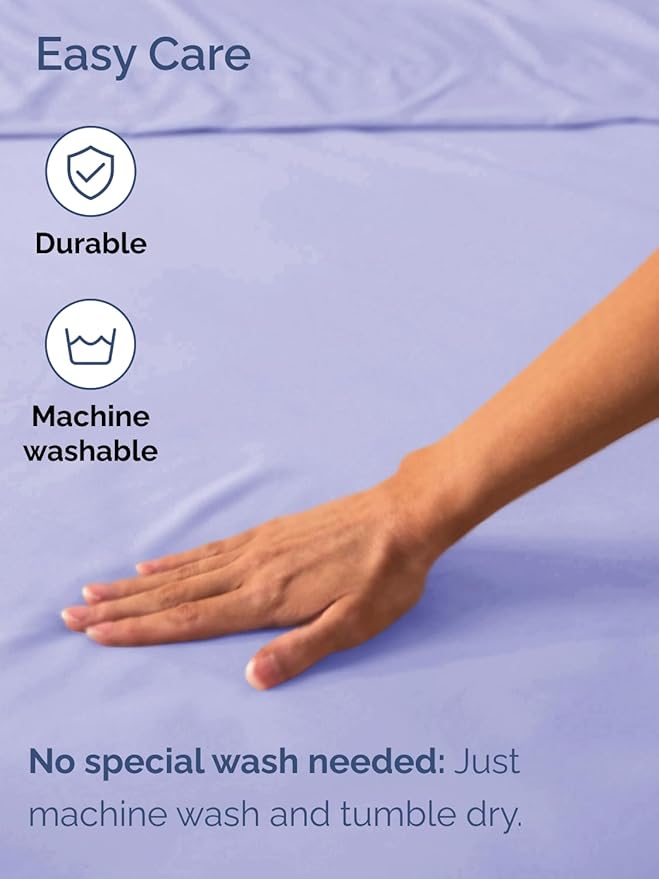 Extra Deep Cal King Fitted Sheet - Hotel Luxury Single Fitted Sheet Only - Easily Fits 18 inch to 24 inch Mattress - Ultra Soft, Wrinkle Free with Extra Deep Pockets - Breathable & Comfy - Lavender
