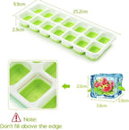 Ice Cube Trays, Silicone Easy-Release and Flexible 14-Ice Trays with Spill-Resistant Removable Lid, BPA Free, Durable and Dishwasher Safe, 4 Pack