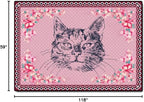 Cartoon Animal Pattern Area Rug Cute Cat Luxury Floral Decor for Carpet Farmhouse Bedroom Living Room Rugs Bathroom Kitchen Runner Mat Indoor Outdoor Non Slip Doormat 5' X 10'