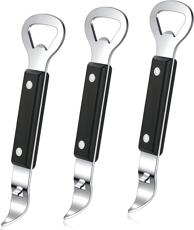 HANCELANT Can Punch Bottle Opener, Manual Stainless Steel Can Opener 3 Pack