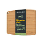 Keechee Dishwasher Safe Bamboo Cutting Boards 15.4x11.7in Heat-Resistant Chopping & Charcuterie Board with Juice Groove, Durable Lightweight Kitchen Essentials for Meat, Vegetables, Easy Clean