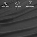SPRINGSPIRIT RV Queen Sheets, Super Soft RV Short Queen Sheets for RV Camper, 4 Piece Bed Sheets Set Deep Pockets, Extra Soft and Breathable Bedding Sheets, Black
