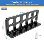 15 Pcs Cable Chase-Wire Bracket Fits NMB Electrical Cord Organized Management, Cable Support Wire Bracket Holder W/Screws, NM Cable Support Organizer, Electrical Wire Dispenser,1-Inch 10-Hole Diameter