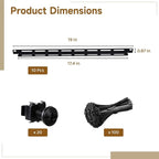 10 Pcs 19 in Rack Cable Management Kit, Including 0.5U L-Shaped Tie Bars, 20 Cabinet Screws, 100 Cable Ties, Sturdy Metal with Black Coating, Multi-Hole Design for Flexible Cabling