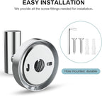 SetSail Towel Hooks for Bathrooms 4 Packs Screw-in Bathroom Towel Hook Wall Mounted Stainless Steel Shower Towel Hooks for Coat Hanging, Mirror Silver