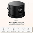 6pcs Magnetic Cable Clips, 360° Swiveling Adhesive Cable Organizer - Compact Cable Holder for Desk, Nightstand, Car, Kitchen & Home Office - Charger Cord Holder Solution by MarLigavid (Black)