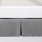 SONIVE Full Bed Skirt,15" Drop Pleated Dust Ruffle,Classic Tailored Easy Fit Brushed Microfiber Skirts Hotel Quality Shrinkage & Fade Resistant Grey