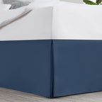 Nestl Navy Blue Bed Skirt Cal King Size - Cal King Bed Skirt 14 Inch Drop - Brushed Microfiber Bed Skirts - Hotel Quality Pleated Bed Skirt - Shrinkage & Fade Resistant
