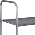Amazon Basics Freestanding Closet Organizer with Fabric Bins, Drawers and 3 Shelves, Easy to Assemble, Grey, 32.7" x 12.2" x 31"