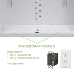 Legrand - OnQ 14 Inch Cable Management, In-Wall 20-Gauge Media Box, Structured Wiring Enclosure with 2.5 Inch Openings for Wires, Glossy White, EN1400