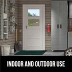 GORILLA GRIP 100% Waterproof All-Season WeatherMax Doormat US Designed Natural Rubber, Stain and Fade Resistant, Low Profile Indoor Outdoor Door Mats, Easy Clean Patio Mat, 17x29, Green Diamond