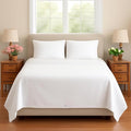 Sleeper Sofa 4 Piece Bed Sheet Set Premium Quality 100% Cotton 500 Thread Count, Smooth & Super Soft Sateen Weave, Extra Soft Bed Sheets, Wrinkle Free, 6 Inch Deep Pocket (Full, White)