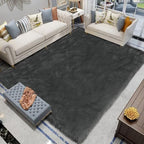 Latepis Large Rugs for Bedroom Dark Grey 6.7x10 Faux Sheepskin Fur Rug for Living Room Fuzzy Shaggy Furry Rug Luxury Home Decor Rectangle