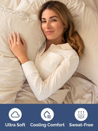 Extra Deep Cal King Fitted Sheet - Hotel Luxury Single Fitted Sheet Only - Easily Fits 18 inch to 24 inch Mattress - Ultra Soft, Wrinkle & Fade Free w/Extra Deep Pockets - Breathable & Comfy - Wheat