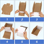ZBEIVAN Cardboard Storage Bins Boxes 30 Packs, Easy Assembly Pantry Organizer Bins for Shelf, White (12x4x4.5, 12x6x4.5, 12x8x4.5 Inches)