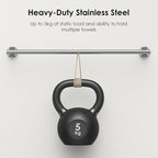 FORIOUS Towel Racks for Bathroom Wall Mounted, Stainless Steel Bathroom Towel Rack 24 Inch, Includes Wall Mounting Hardware (Brushed Nickel, Total Length 26-Inch)