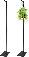 Marsui 2 Pcs Adjustable Clothing Display Rack Adjustable from 48" to 72" Single Clothing Display Stand Metal Black Rack Retail Use Single Customer Shirt Stand for Thrift Shop Retail Store