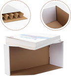 ZBEIVAN Cardboard Storage Bins Boxes 35 Packs 12x6x4.5 Inches, Easy Assembly Pantry Organizer Bins for Shelf, White