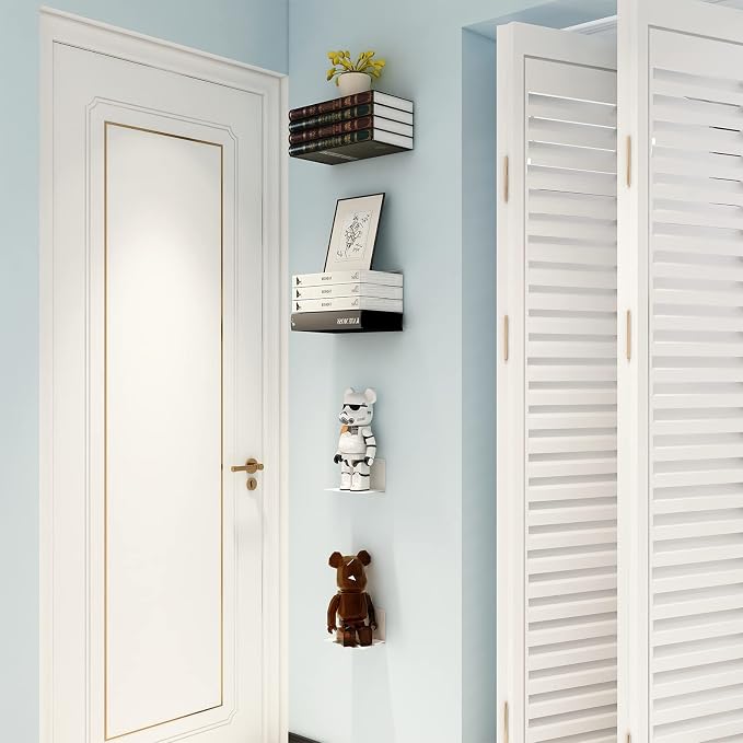 Fentec Invisible Floating Bookshelf, Wall Mounted Floating Bookshelves