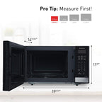 Panasonic NN-SB458S Compact Microwave Oven, 0.9 cu.ft., Stainless Steel/Silver