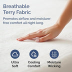 100% Waterproof Mattress Protector Or Your Money Back Twin Size-Premium Fitted Terry Cover - Noiseless, Soft & Cooling - Secure Fit up to 16” Deep Pockets -Machine Washable & Wrinkle-Free - White