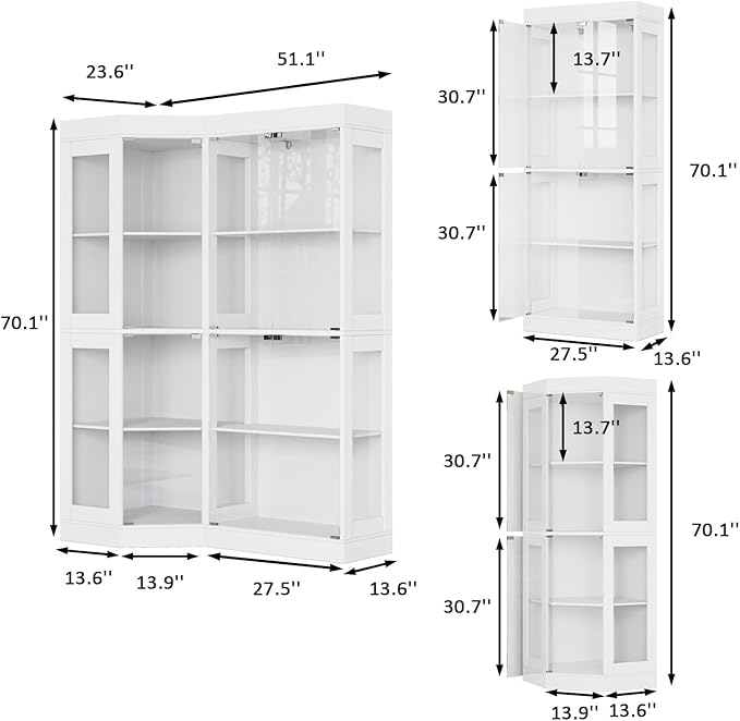 70.1" Large Corner Cabinet