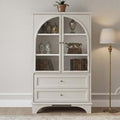 52" Tall Display Cabinet with Glass Doors, Glass Display Case Storage Cabinets