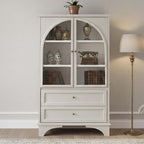 52" Tall Display Cabinet with Glass Doors, Glass Display Case Storage Cabinets
