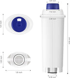 Klamol 4-Pack Coffee Machine Water Filter Replacement Compatible with DeLonghi DLSC002, for Magnifica Evo, Dinamica Plus, Eletta Explore, ECAM, ETAM, ESAM Series Espresso Machines